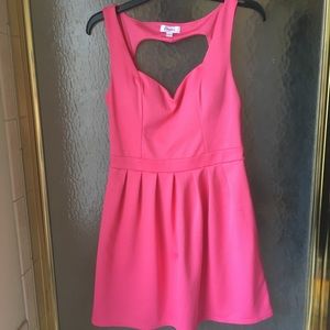 Pink dress with heart cutout